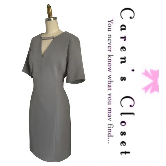 Micheal Kors Dove Gray Sheath Dress - Picture 3 of 10